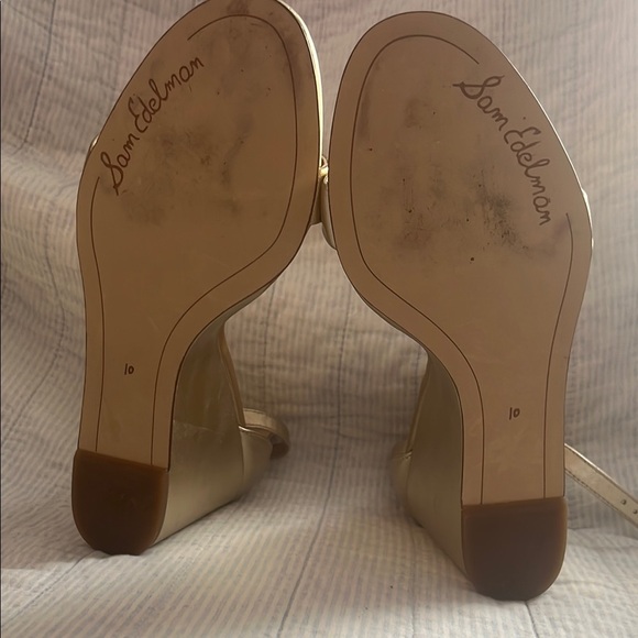 Sam Edelman Gold Women's Heels - Picture 3 of 4